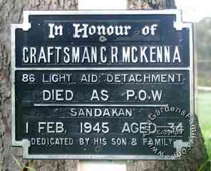 Memorial Plaque CFN Charles R McKENNA W63