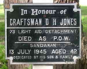 Memorial Plaque CFN Denzil Jones 73 AD